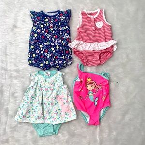 Girls bundle of summer outfits and a bathing suit